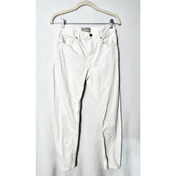 Everlane Jeans Womens 26 White High Rise Skinny Leg Ankle Denim Jeans Stretch - Picture 2 of 6